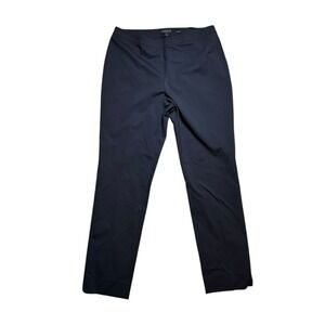 LAFAYETTE 148 Women's‎ Bleecker Side Zip Dress Pants Size 8 Solid Navy Blue